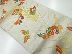 アンティーク 蝶模様織出し袋帯(材料)